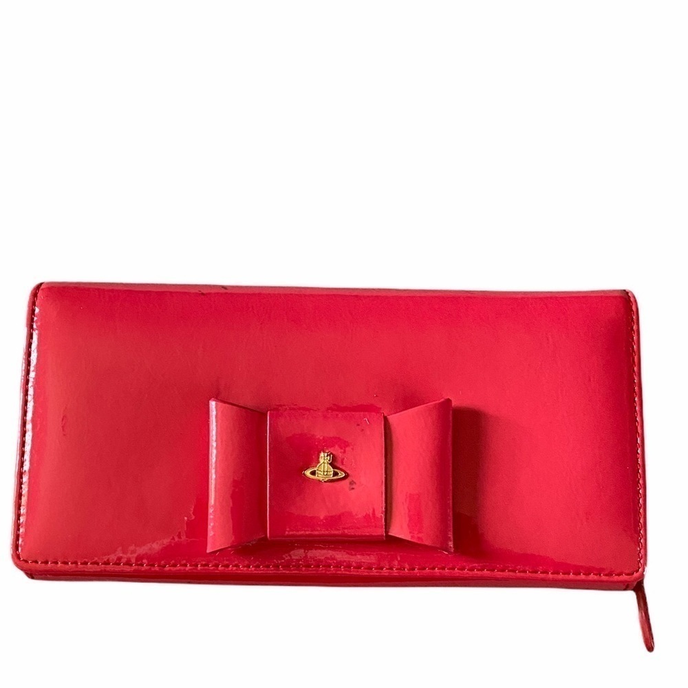 Vintage Vivienne Westwood Red Patent Leather Bow Wallet